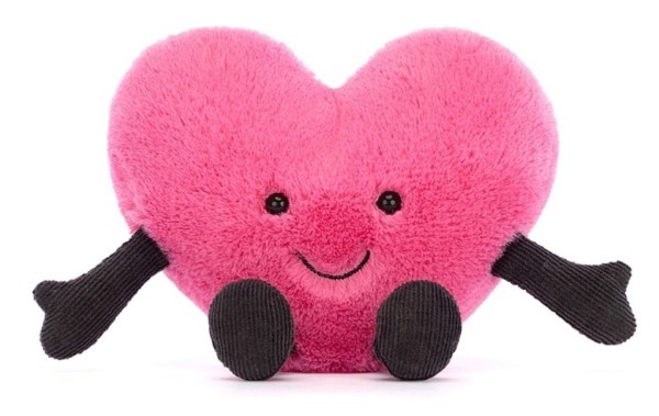 Jellycat Peluche Coeur Rose Amuseable Small