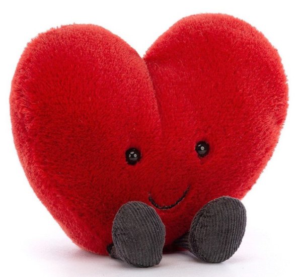 Jellycat Peluche Coeur Rouge Amuseable