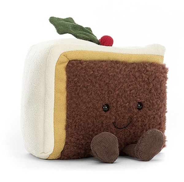 Jellycat Peluche Part de Gâteau de Noël Amuseable