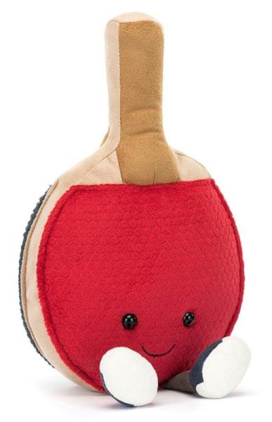 Jellycat Peluche Raquette de Ping Pong Amuseable Sport