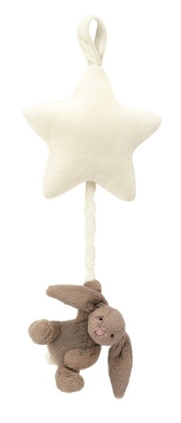 Jellycat Peluche Musicale Lapin Bashful Beige Etoile