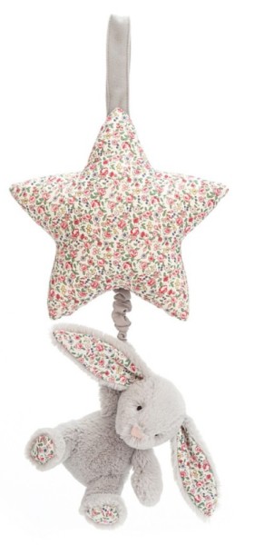 Jellycat Peluche Musicale Lapin Gris Bashful Blossom