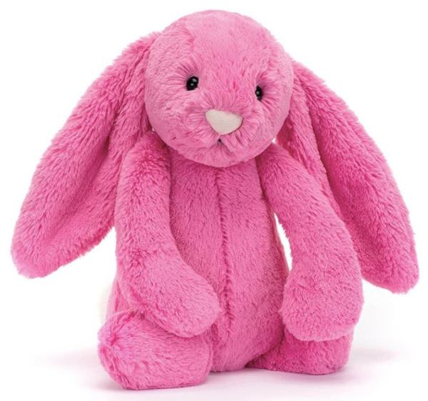 Jellycat Peluche Lapin Rose Vif Bashful - 31 cm