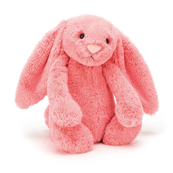 Jellycat Peluche Lapin Bashful Corail 18 cm