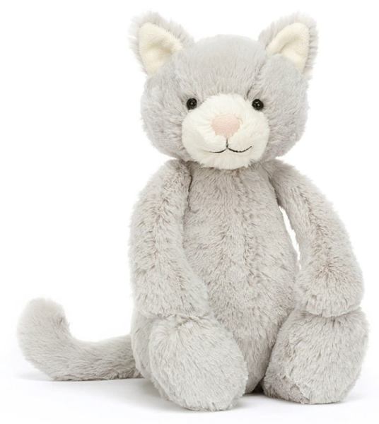 Jellycat Peluche Chat Gris Bashful - 31 cm