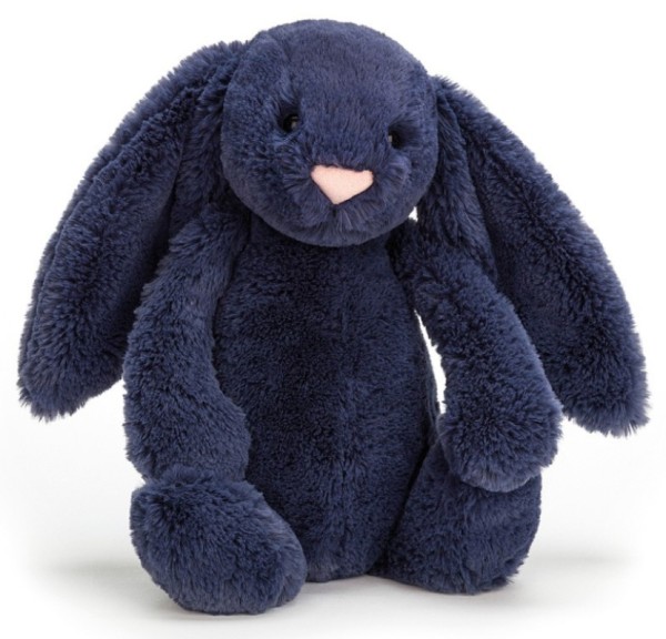 Jellycat Peluche Lapin Bashful Navy - 18 cm