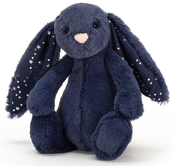 Jellycat Peluche Lapin Stardust Navy Bashful - 18 cm