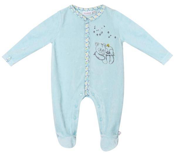 Noukies Pyjama Velours Louis et Scott - 6 Mois