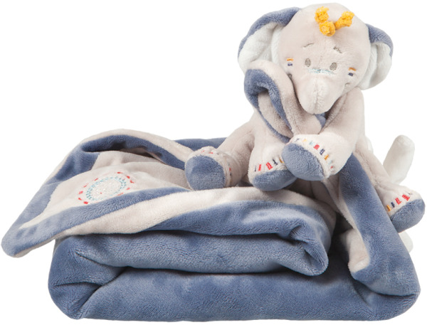 Noukies Doudou Couverture Eléphant Bao