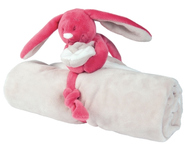 Noukies Doudou Couverture Lapin Pili