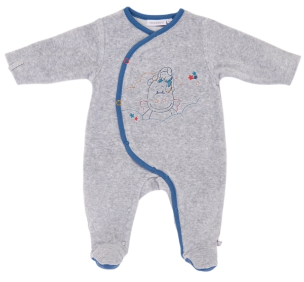 Noukies Pyjama Victor et Guss Gris - 1 mois