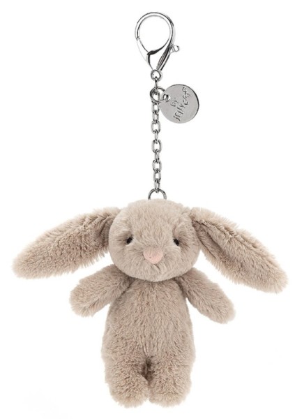 Jellycat Porte Clés Lapin Beige Bashful 8 cm