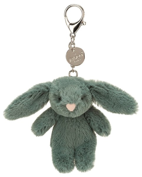 Jellycat Porte Clés Lapin Vert Foret Bashful - 8 cm