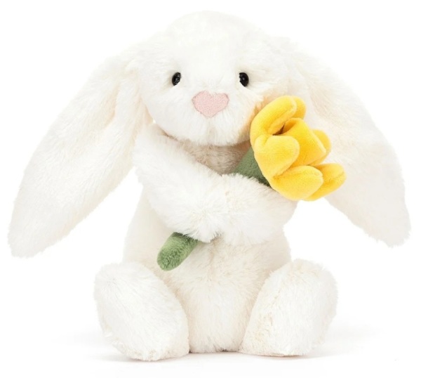 Jellycat Peluche Lapin Bashful et sa Jonquille - 18 cm