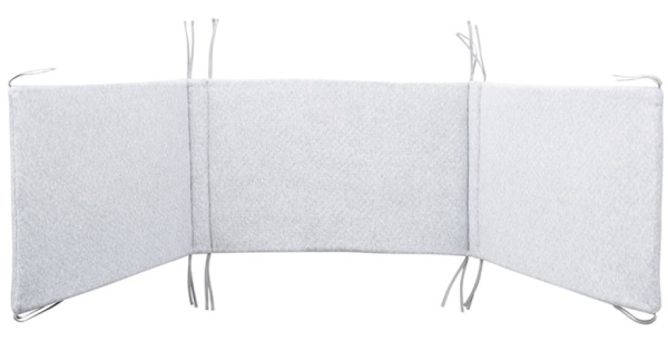 Babycalin Tour de Lit Adaptable Jersey Gris - 40x180 cm