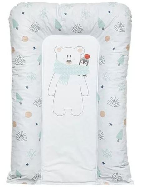 Babycalin Matelas à Langer Flocons Ours et Pingouin - 50x70 cm