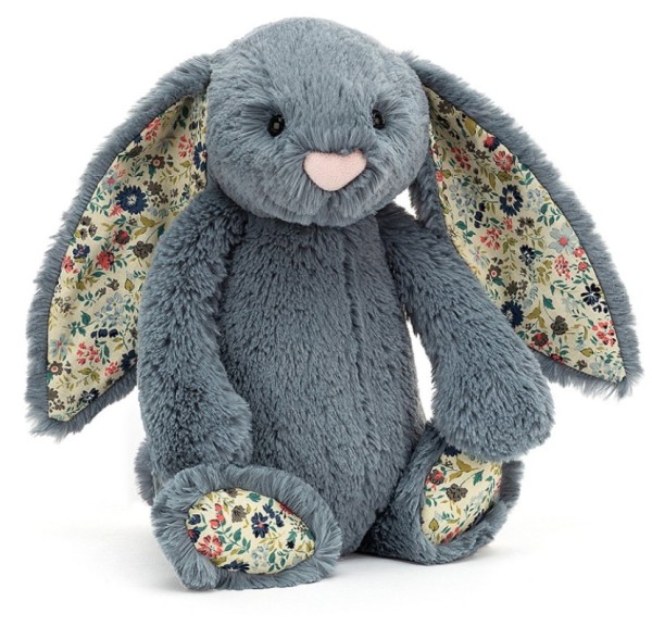 Jellycat Peluche Lapin Bashful Blossom Dusky Bleu - 31 cm