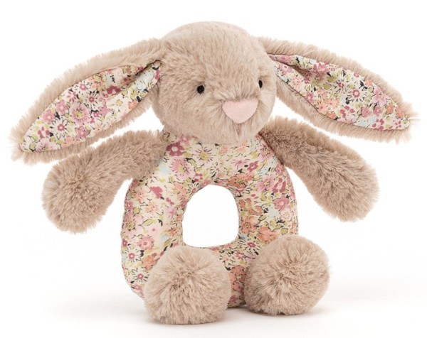 Jellycat Hochet Lapin Bea Bashful Blossom Beige