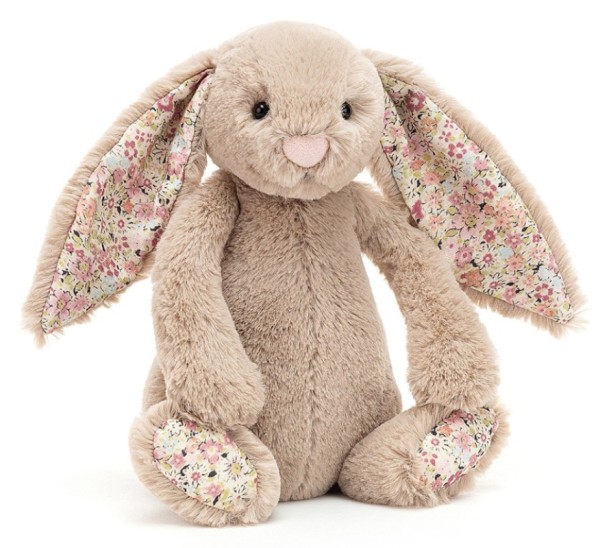 Jellycat Peluche Lapin Bea Beige Blossom Bashful  - 18 cm