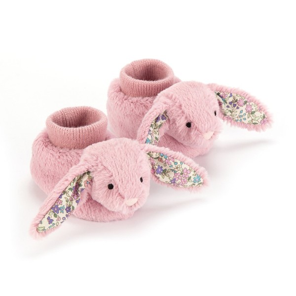 Chaussons lapin bonbon taupe 0-6 mois