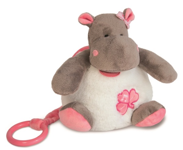 Babynat Peluche Musicale Hippopotame Zoé - 20 cm
