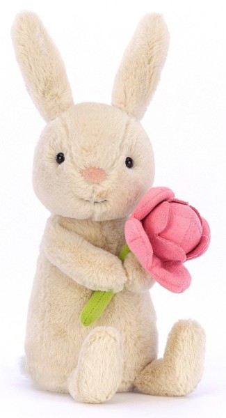 Jellycat Peluche Lapin Bonnie avec une rose