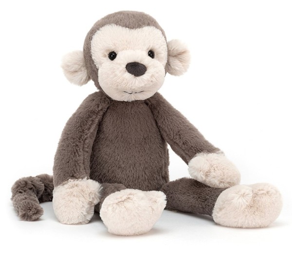 Jellycat Peluche Singe Brodie Snugglets - 27 cm