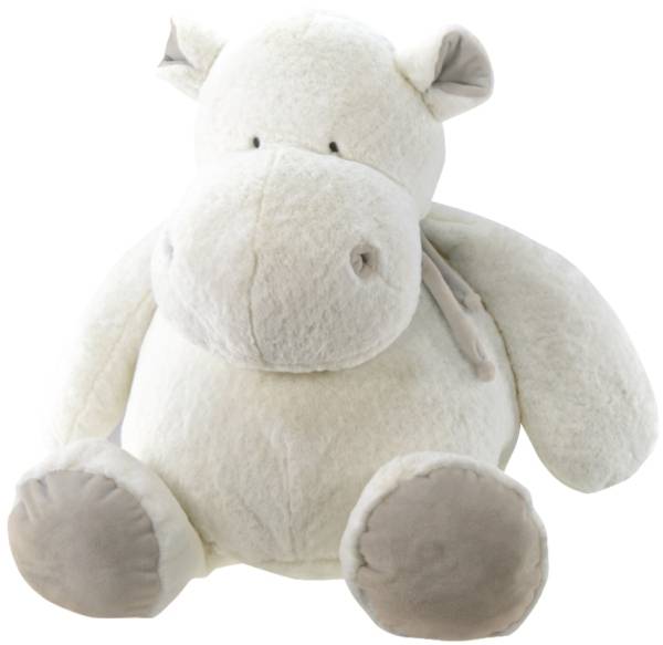 Doudou et Compagnie Peluche Hippopotame Taupe Mon Tout Petit - 80 cm