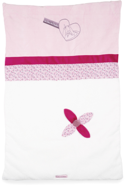 Doudou et Compagnie Edredon Lapin Cerise - 75x120 cm