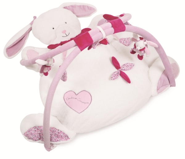 Doudou et Compagnie Tapis Eveil Lapin Cerise