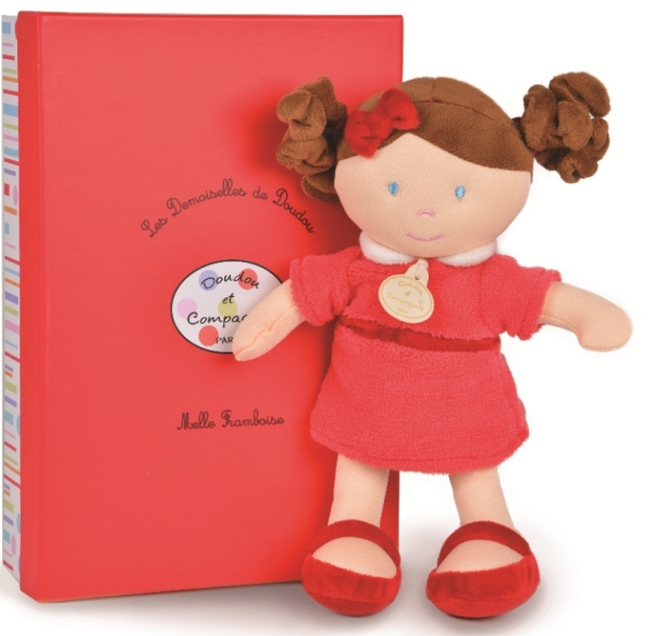 Doudou Et Compagnie - Peluche poup?�e demoiselle de doudou melle framboise 30 cm, Livraison 