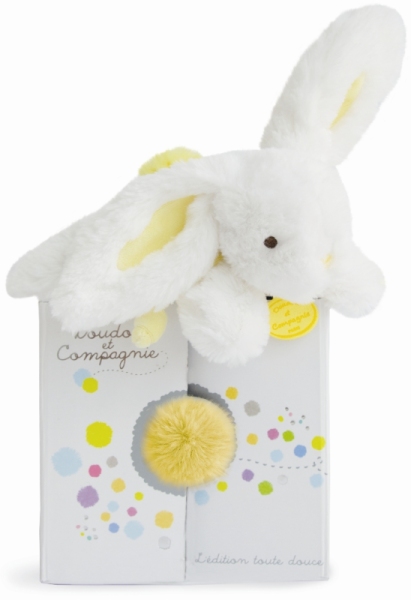 Doudou et Compagnie Peluche Lapin Jaune Tendre - Coucou Doudou