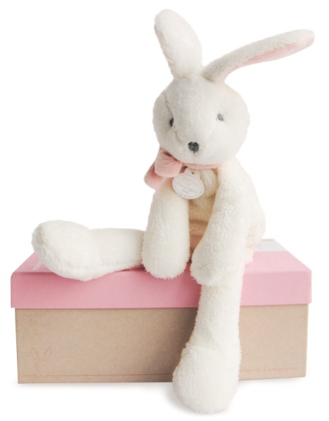 Doudou et Compagnie Peluche Lapin Rose - 30 cm