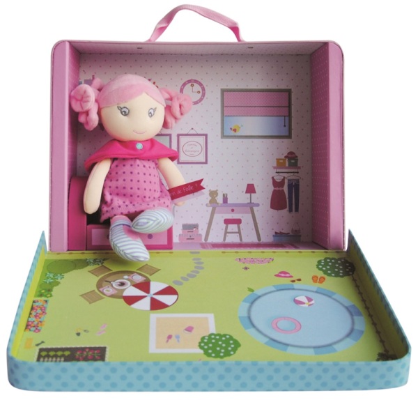 Doudou et Compagnie Coffret Valisette et Sa Poupée - 28 cm