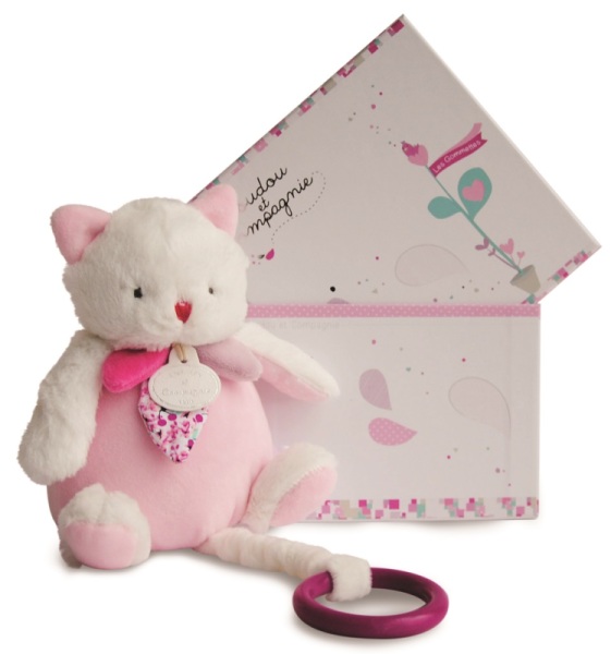 doudou et compagnie chat rose