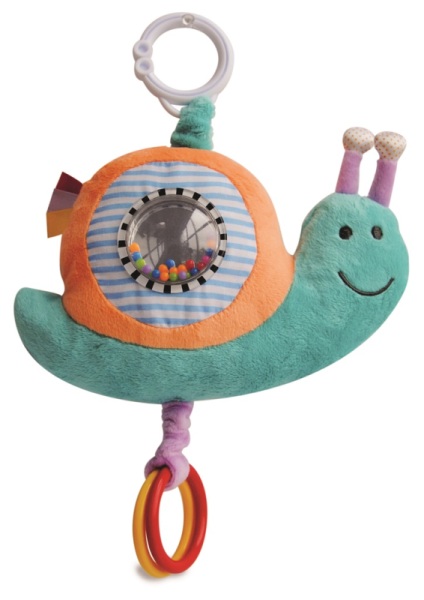 Doudou et Compagnie Peluche Activité Escargot Vibrato - 20 cm