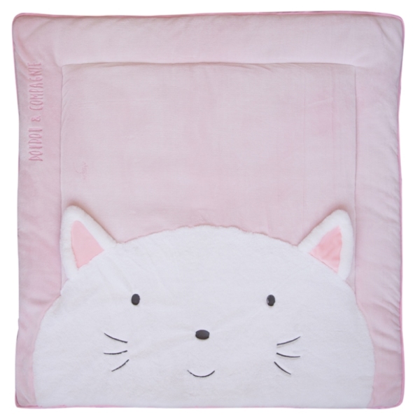 Doudou et Compagnie Tapis de Parc Tapidou Chat Rose