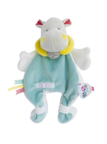 Doudou et Compagnie Doudou Cape Tatoo Hippopotame - 25 cm
