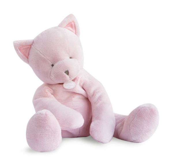 Doudou et Compagnie Peluche Pantin Chat Rose - 50 cm