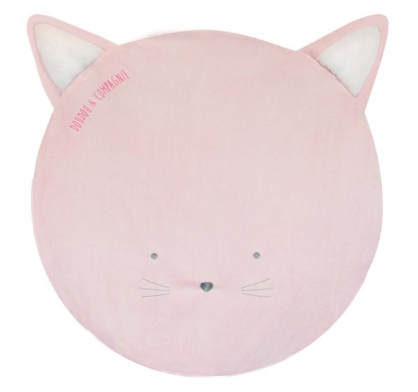 Doudou et Compagnie Tapis de Parc Tapidou Chat Rose - 100 cm