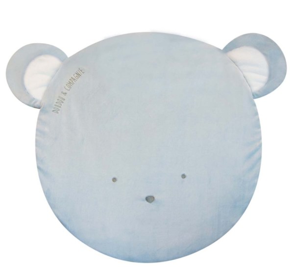 Doudou et Compagnie Tapis de Parc Rond Ours Bleu - 100cm