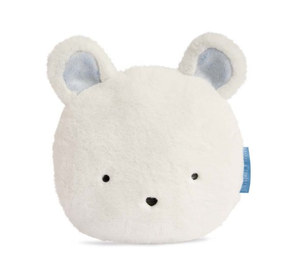 Doudou et Compagnie Peluche Coussin Ours Bleu Aussi Doux