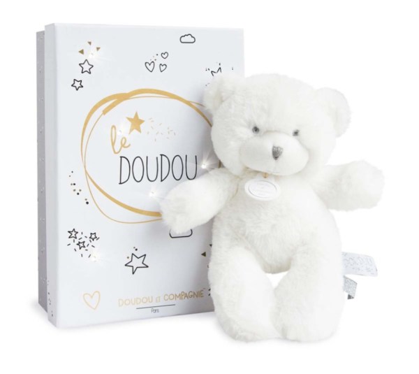 Doudou et Compagnie Peluche Ours Le Doudou Gris - 20 cm