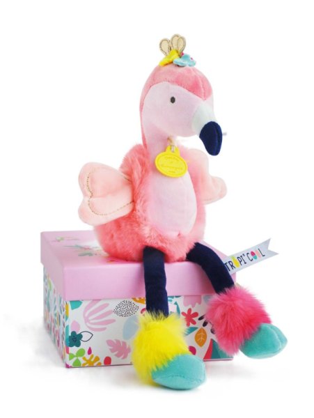 Doudou et Compagnie Peluche Flamant Rose Tropi'Cool - 30 cm