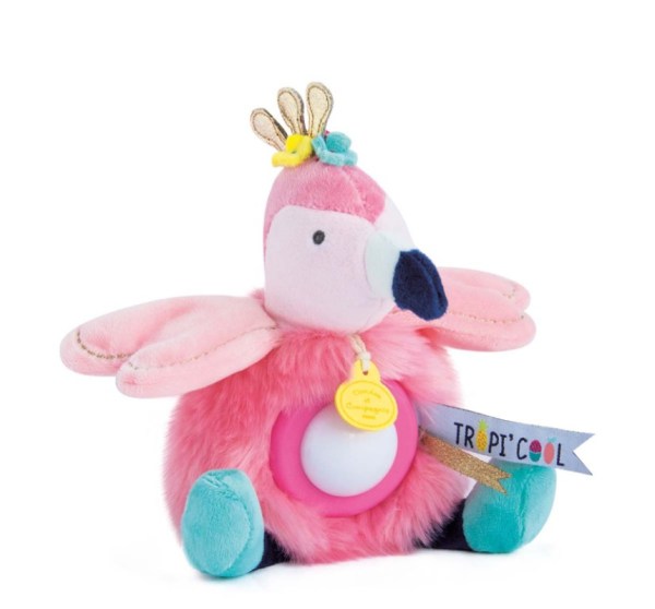 Doudou et Compagnie Peluche Veilleuse Flamant Rose Tropi Cool