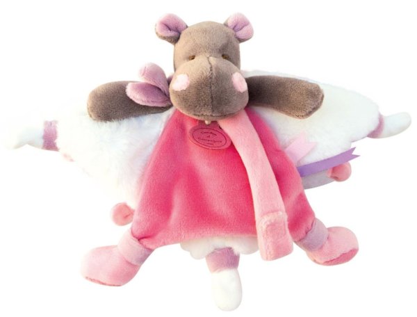 Doudou et Compagnie Doudou Hippo Rose Tatoo - 16 cm