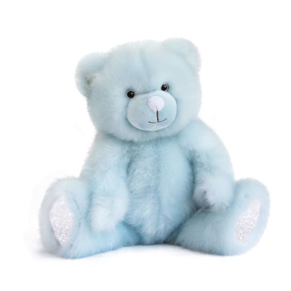 Doudou et Compagnie Peluche Ours Collection Bleu Ciel 40 cm Doudou et Compagnie Peluche Ours Collection Bleu Ciel 40 cm