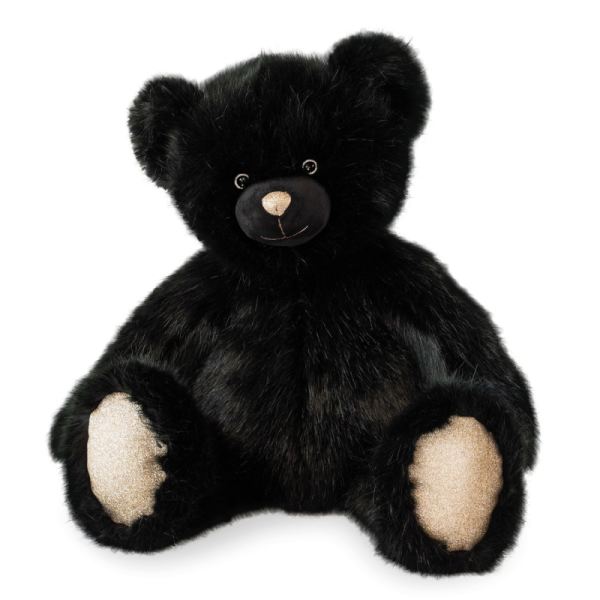 Doudou et Compagnie Peluche Ours Collection Noir 80 cm