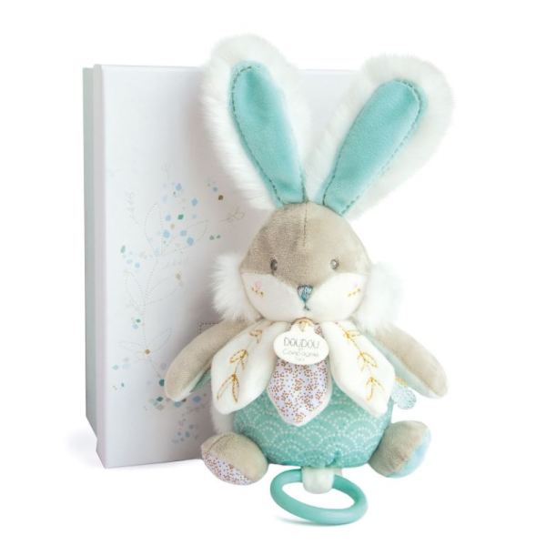 Doudou et Compagnie Peluche Lapin Musicale Amande Lapin de Sucre