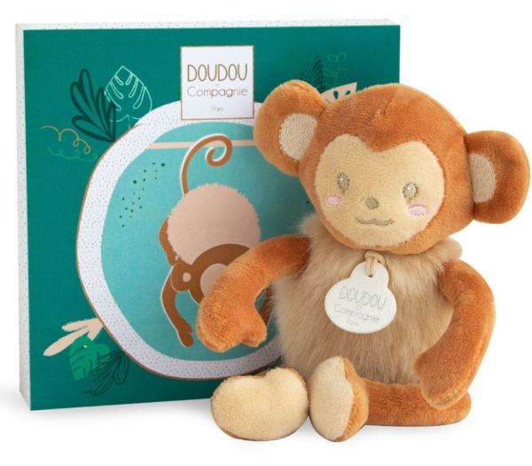 Doudou et Compagnie Peluche Singe Ouistiti Naturel Minizoo